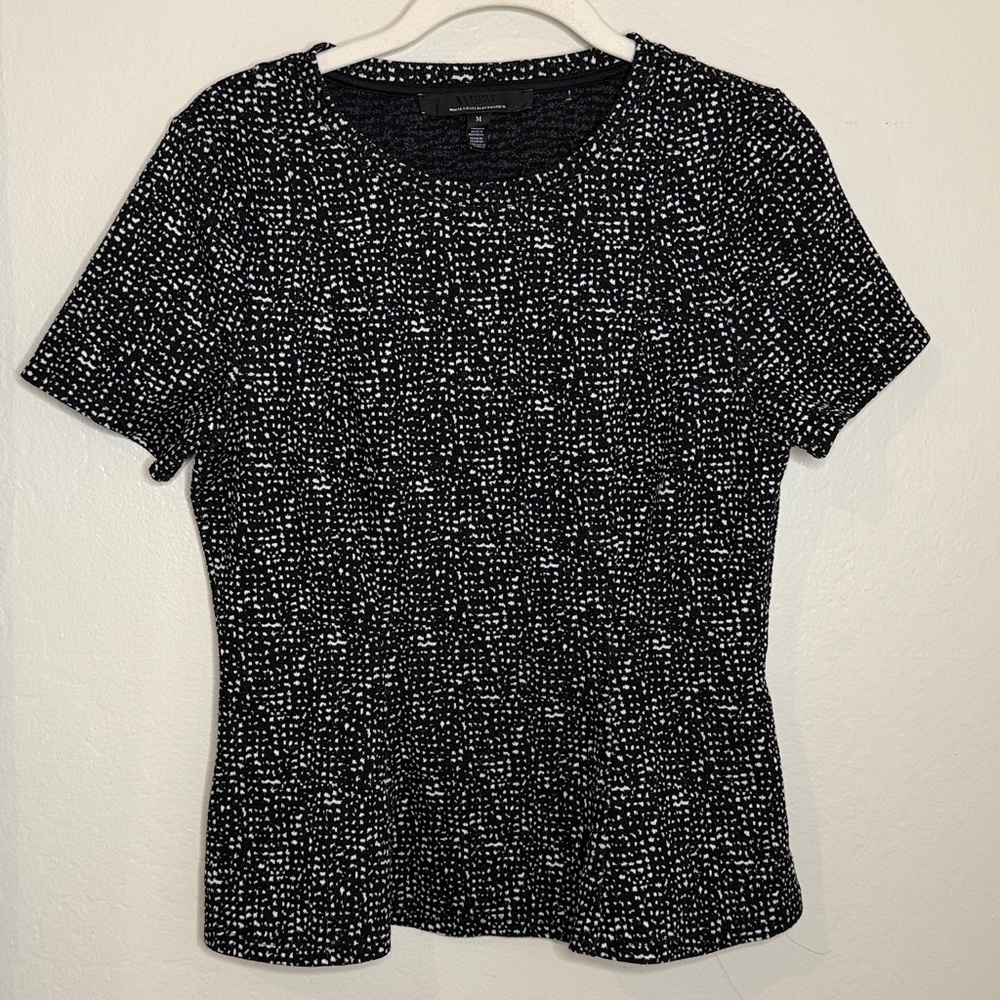 Black and White Polka Dot Black House White Market Blouse